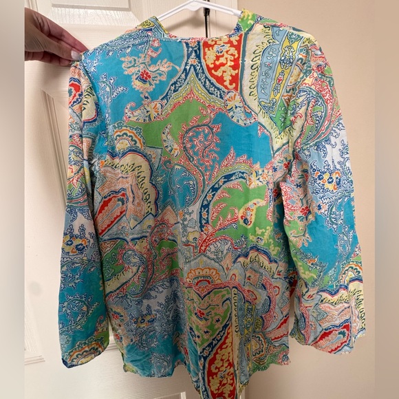 Lauren Ralph Lauren Vibrant Paisley top - Picture 2 of 3